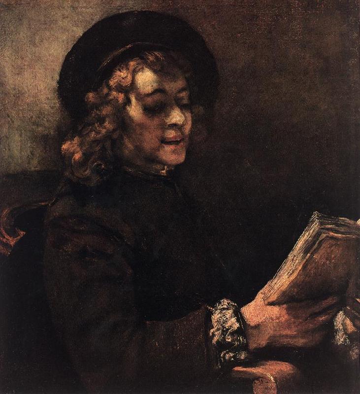 REMBRANDT Harmenszoon van Rijn Titus Reading du oil painting image
